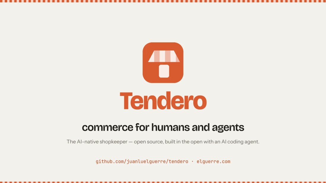 Tendero has a home page, and its 41-second film is a web page